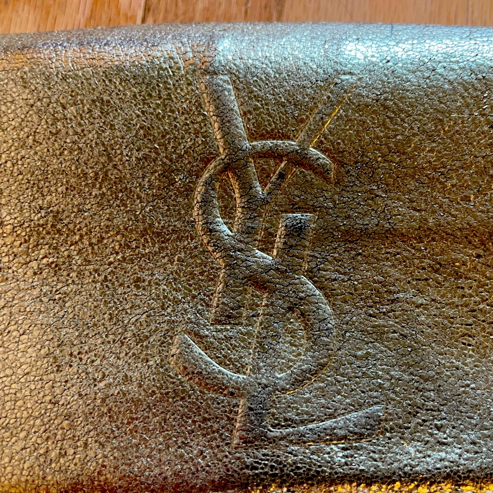 YSL  elegant gold leather bag